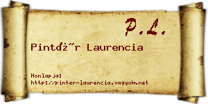 Pintér Laurencia névjegykártya