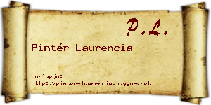 Pintér Laurencia névjegykártya