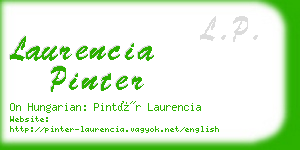 laurencia pinter business card